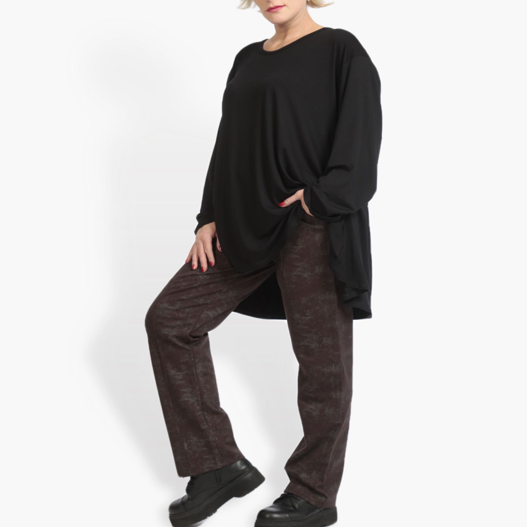  Hose von AKH Fashion aus Viskose, 0958.02608, Braun, Schick, Modern, Bequem