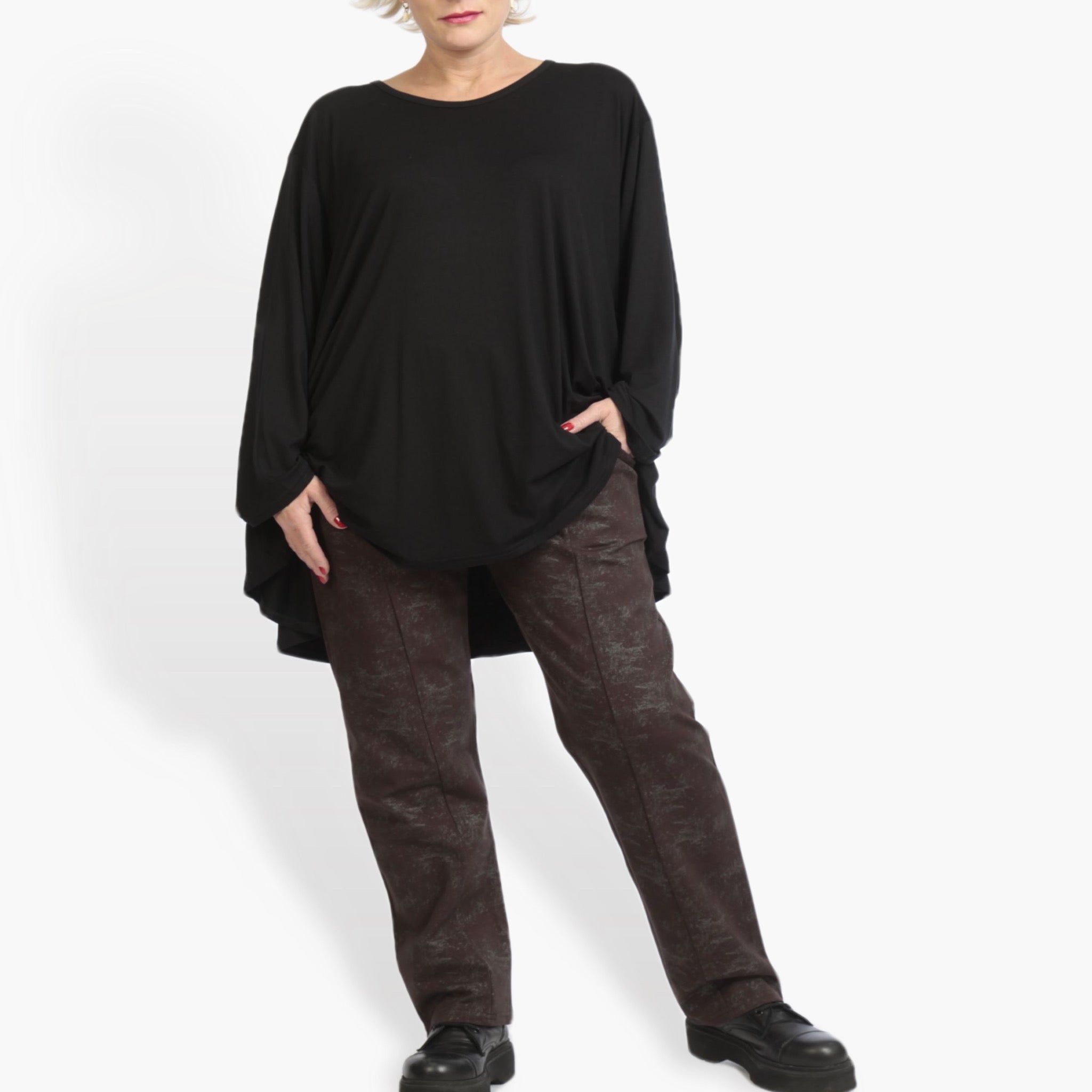  Hose von AKH Fashion aus Viskose, 0958.02608, Braun, Schick, Modern, Bequem