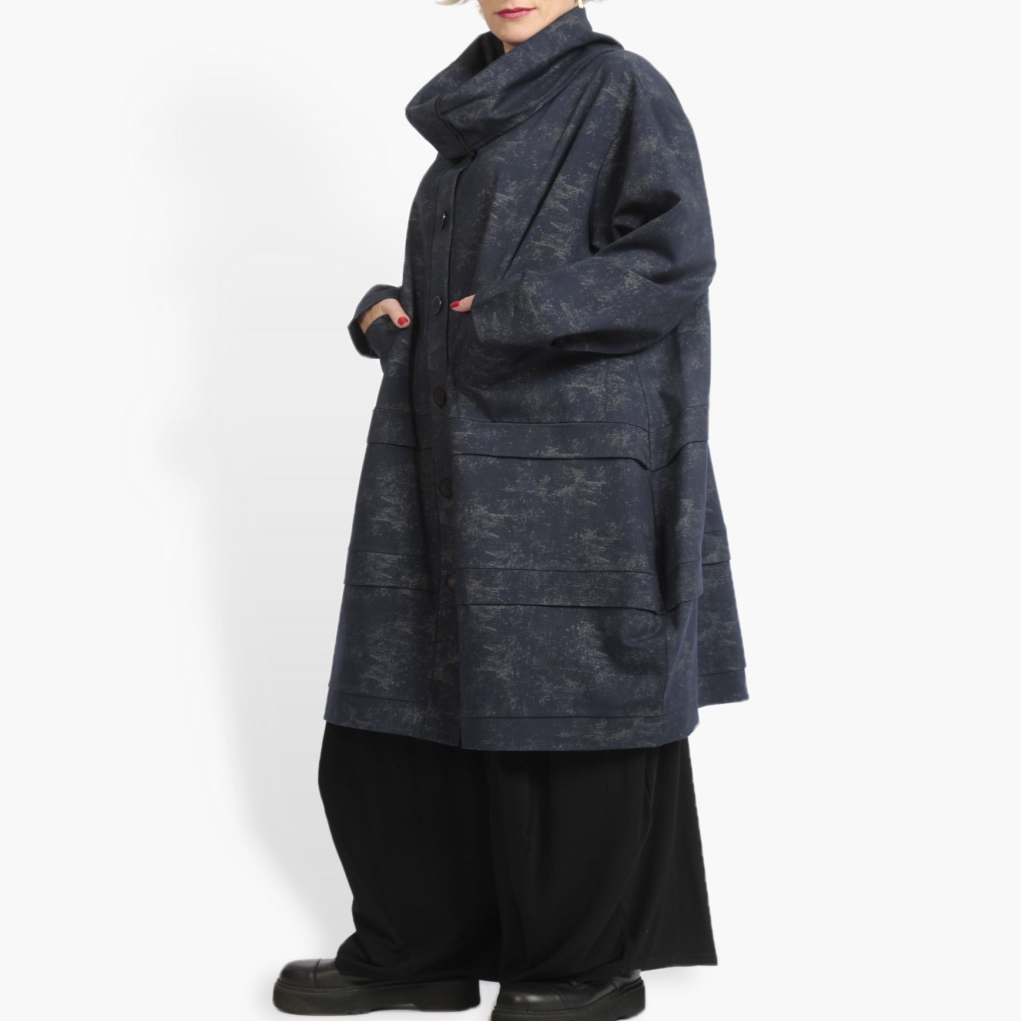  Ballonmantel von AKH Fashion aus Viskose, 0958.06823, Blau, Schick, Modern, Bequem