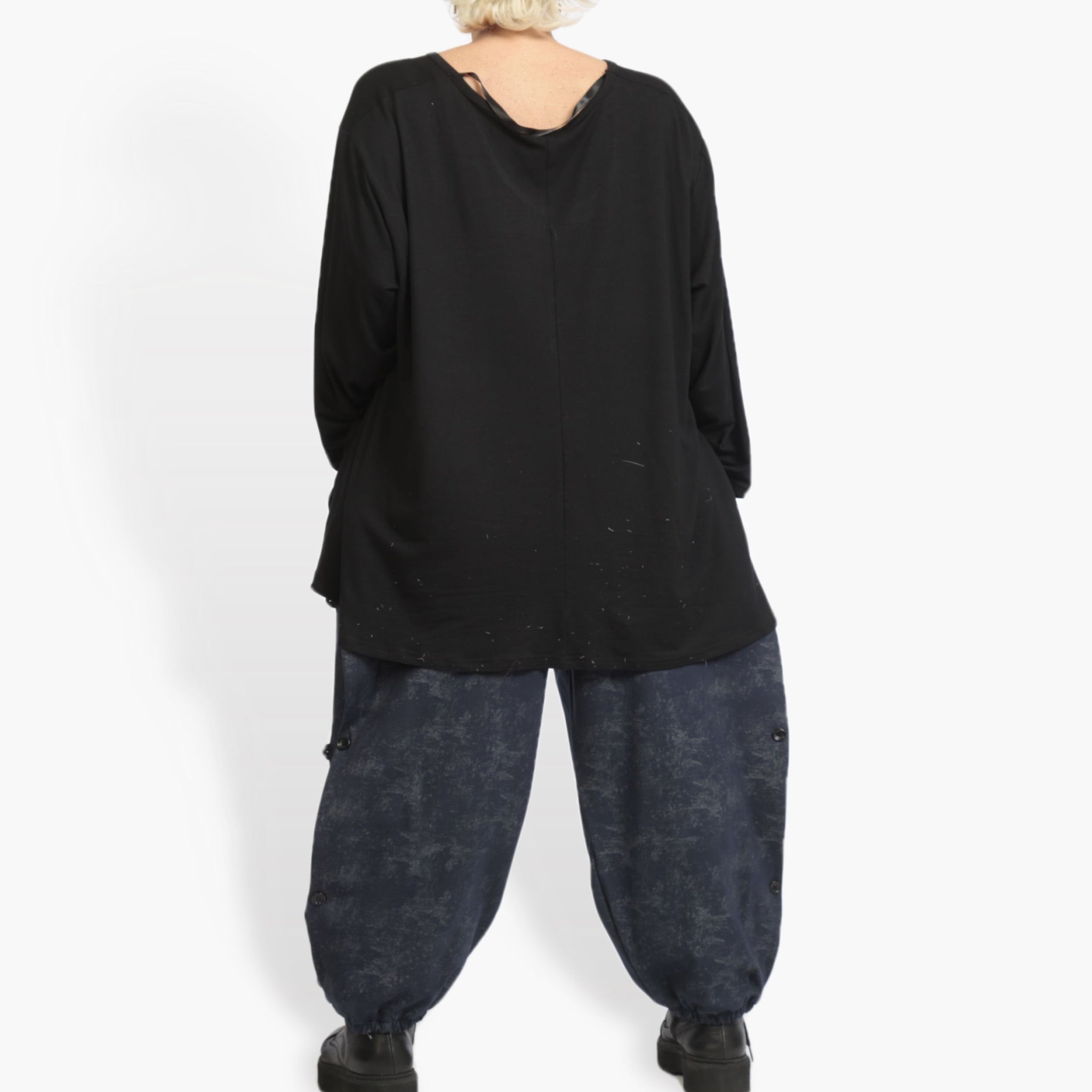  Hose von AKH Fashion aus Materialmix, 0958.06824, Blau, Schick, Modern, Bequem