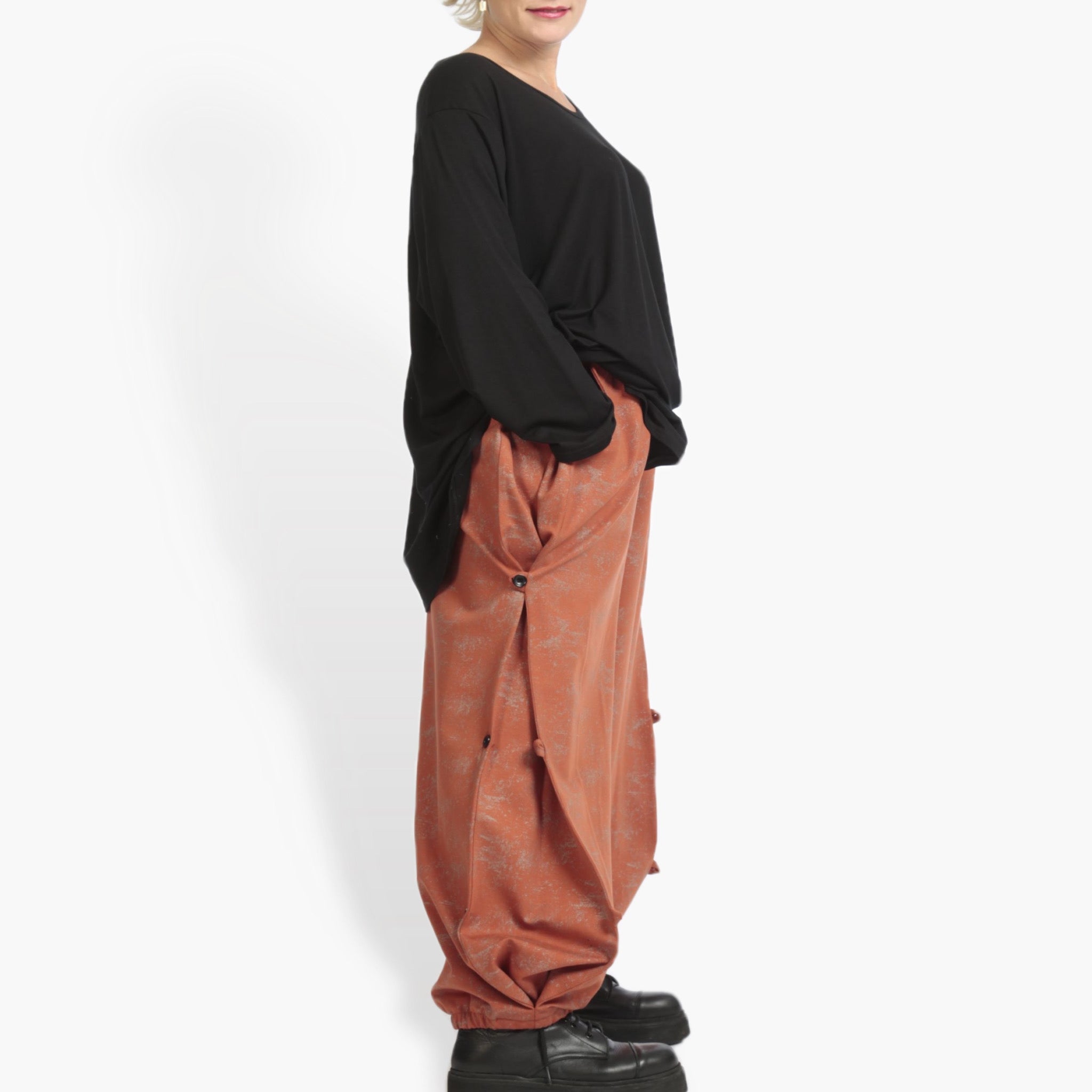  Hose von AKH Fashion aus Materialmix, 0958.06824, Terracotta, Schick, Modern, Bequem